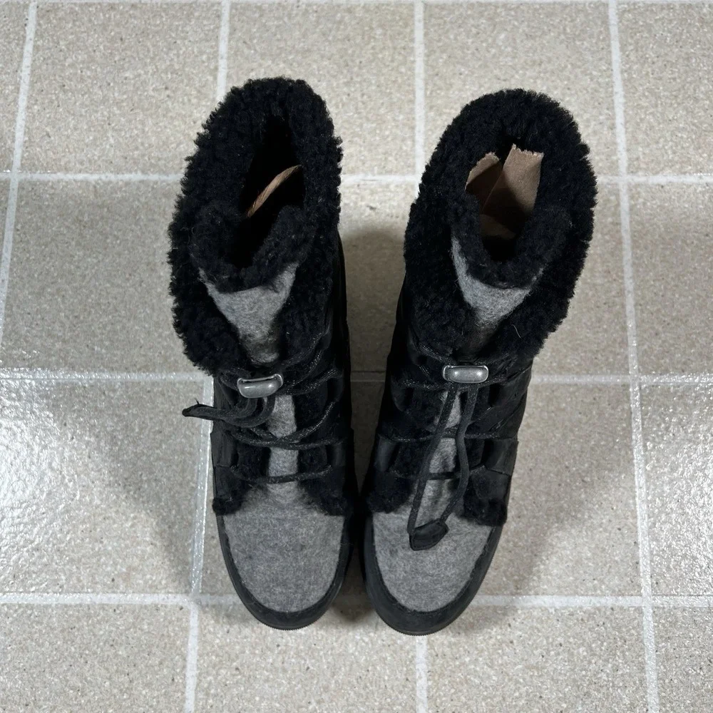 Women's Sorel Joan Of Arctic Wedge II Cozy Boot Black 1870241-010 Size 10 - Picture 3 of 8